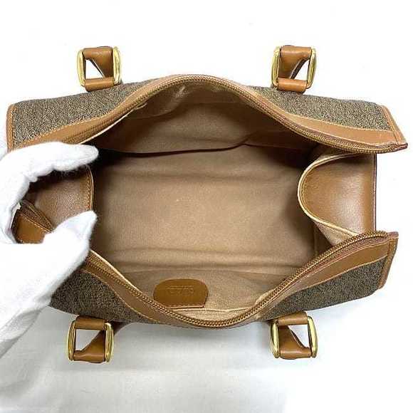 Gucci Mini Bag Canvas Leather Gray Camel Brown - Picture 8 of 10